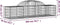 vidaXL - Schanskorven - 2 - st - gewelfd - 200x50x40/60 - cm - gegalvaniseerd - ijzer