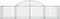 vidaXL - Schanskorven - 2 - st - gewelfd - 200x50x40/60 - cm - gegalvaniseerd - ijzer