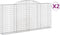 vidaXL - Schanskorven - 2 - st - gewelfd - 300x30x140/160 - cm - ijzer