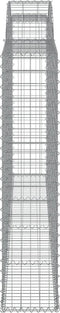 vidaXL - Schanskorven - 2 - st - gewelfd - 300x30x140/160 - cm - ijzer