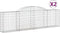 vidaXL - Schanskorven - 2 - st - gewelfd - 300x30x80/100 - cm - gegalvaniseerd - ijzer