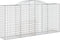 vidaXL - Schanskorven - 2 - st - gewelfd - 300x50x140/160 - cm - ijzer