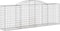vidaXL - Schanskorven - 2 - st - gewelfd - 300x50x80/120 - cm - ijzer
