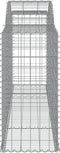 vidaXL - Schanskorven - 2 - st - gewelfd - 300x50x80/120 - cm - ijzer