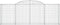 vidaXL - Schanskorven - 2 - st - gewelfd - 300x50x80/120 - cm - ijzer