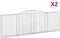 vidaXL - Schanskorven - 2 - st - gewelfd - 400x30x120/140 - cm - ijzer