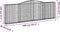 vidaXL - Schanskorven - 2 - st - gewelfd - 400x30x120/140 - cm - ijzer