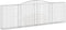vidaXL - Schanskorven - 2 - st - gewelfd - 400x30x120/140 - cm - ijzer