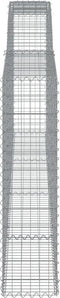 vidaXL - Schanskorven - 2 - st - gewelfd - 400x30x120/140 - cm - ijzer