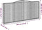 vidaXL - Schanskorven - 2 - st - gewelfd - 400x30x180/200 - cm - ijzer