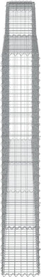 vidaXL - Schanskorven - 2 - st - gewelfd - 400x30x180/200 - cm - ijzer