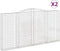 vidaXL - Schanskorven - 2 - st - gewelfd - 400x30x200/220 - cm - ijzer