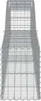 vidaXL - Schanskorven - 2 - st - gewelfd - 400x30x40/60 - cm - ijzer