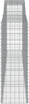 vidaXL - Schanskorven - 2 - st - gewelfd - 400x50x140/160 - cm - ijzer