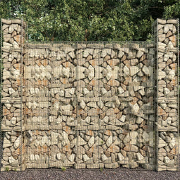 vidaXL - Schanskorven - 3 - st - 25x25x197 - cm - gegalvaniseerd - staal