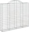 vidaXL - Schanskorven - 3 - st - gewelfd - 200x30x160/180 - cm - ijzer