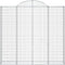 vidaXL - Schanskorven - 3 - st - gewelfd - 200x30x180/200 - cm - ijzer