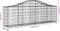 vidaXL - Schanskorven - 3 - st - gewelfd - 200x30x60/80 - cm - gegalvaniseerd - ijzer