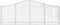 vidaXL - Schanskorven - 3 - st - gewelfd - 200x30x60/80 - cm - gegalvaniseerd - ijzer