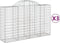 vidaXL - Schanskorven - 3 - st - gewelfd - 200x50x120/140 - cm - ijzer