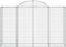 vidaXL - Schanskorven - 3 - st - gewelfd - 200x50x120/140 - cm - ijzer