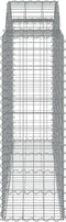 vidaXL - Schanskorven - 3 - st - gewelfd - 200x50x120/140 - cm - ijzer