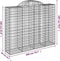 vidaXL - Schanskorven - 3 - st - gewelfd - 200x50x160/180 - cm - ijzer