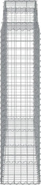 vidaXL - Schanskorven - 3 - st - gewelfd - 200x50x160/180 - cm - ijzer