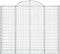 vidaXL - Schanskorven - 3 - st - gewelfd - 200x50x160/180 - cm - ijzer