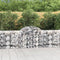 vidaXL - Schanskorven - 3 - st - gewelfd - 200x50x80/100 - cm - gegalvaniseerd - ijzer