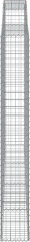 vidaXL - Schanskorven - 3 - st - gewelfd - 300x30x220/240 - cm - ijzer