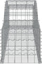 vidaXL - Schanskorven - 3 - st - gewelfd - 300x50x40/60 - cm - gegalvaniseerd - ijzer