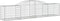 vidaXL - Schanskorven - 3 - st - gewelfd - 300x50x60/80 - cm - gegalvaniseerd - ijzer