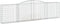 vidaXL - Schanskorven - 3 - st - gewelfd - 400x30x100/120 - cm - ijzer