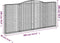 vidaXL - Schanskorven - 3 - st - gewelfd - 400x30x180/200 - cm - ijzer