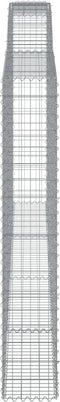 vidaXL - Schanskorven - 3 - st - gewelfd - 400x30x180/200 - cm - ijzer