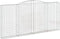 vidaXL - Schanskorven - 3 - st - gewelfd - 400x30x180/200 - cm - ijzer