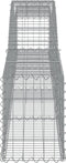 vidaXL - Schanskorven - 3 - st - gewelfd - 400x30x40/60 - cm - ijzer
