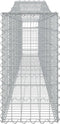 vidaXL - Schanskorven - 3 - st - gewelfd - 400x30x60/80 - cm - ijzer
