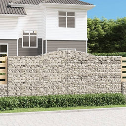 vidaXL - Schanskorven - 3 - st - gewelfd - 400x50x160/180 - cm - ijzer