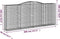 vidaXL - Schanskorven - 3 - st - gewelfd - 400x50x160/180 - cm - ijzer