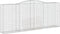 vidaXL - Schanskorven - 3 - st - gewelfd - 400x50x160/180 - cm - ijzer
