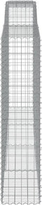 vidaXL - Schanskorven - 3 - st - gewelfd - 400x50x200/220 - cm - ijzer