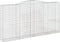 vidaXL - Schanskorven - 3 - st - gewelfd - 400x50x200/220 - cm - ijzer