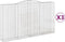 vidaXL - Schanskorven - 3 - st - gewelfd - 400x50x220/240 - cm - ijzer