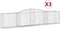 vidaXL - Schanskorven - 3 - st - gewelfd - 400x50x80/100 - cm - gegalvaniseerd - ijzer