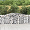 vidaXL - Schanskorven - 3 - st - gewelfd - 400x50x80/100 - cm - gegalvaniseerd - ijzer