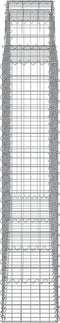 vidaXL - Schanskorven - 4 - st - gewelfd - 200x30x140/160 - cm - ijzer
