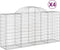 vidaXL - Schanskorven - 4 - st - gewelfd - 200x50x100/120 - cm - ijzer