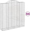 vidaXL - Schanskorven - 4 - st - gewelfd - 200x50x200/220 - cm - ijzer